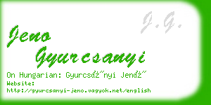 jeno gyurcsanyi business card